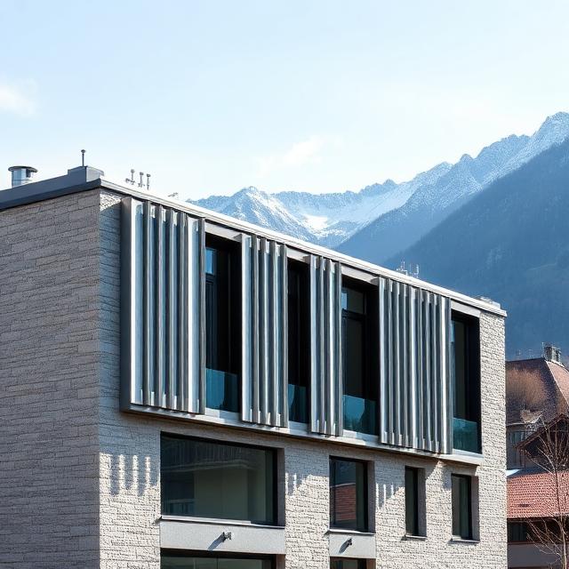 Installation de façade ventilée en Valais par RBS Bât